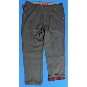 Coleman Fleece Lined Stretch Tear Resistant Utility Pants Mens 34 X 30 NEW